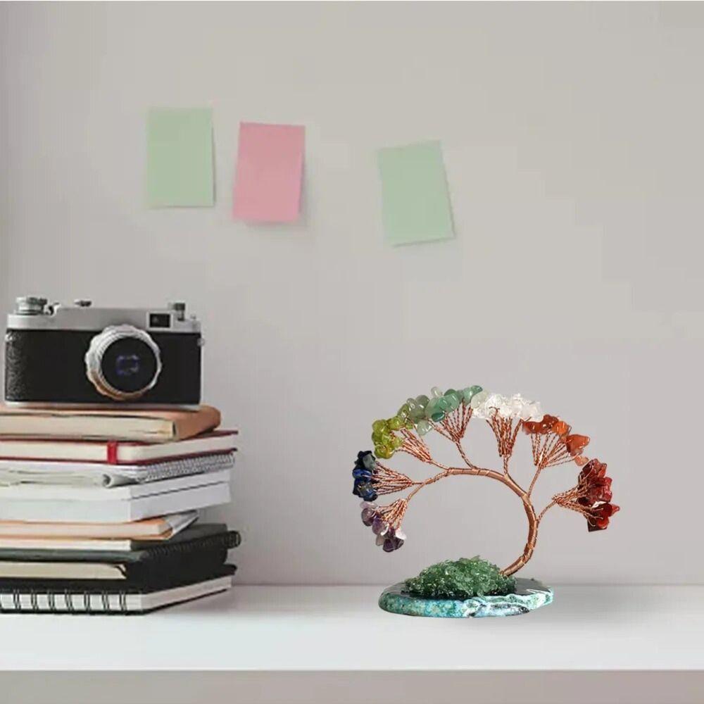 Мини-дерево ручной работы Модель натурального хрустального дерева Украшения для дома из натурального хрустального дерева