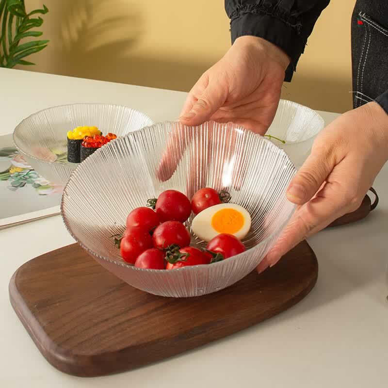 ZISIZ Fireworks Pattern Glass Salad Bowl Set