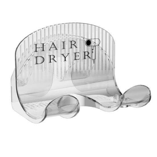 Держатель для фена Настенный монтаж Простая установка Компактный влагостойкий сверхмощный органайзер для хранения в ванной комнате