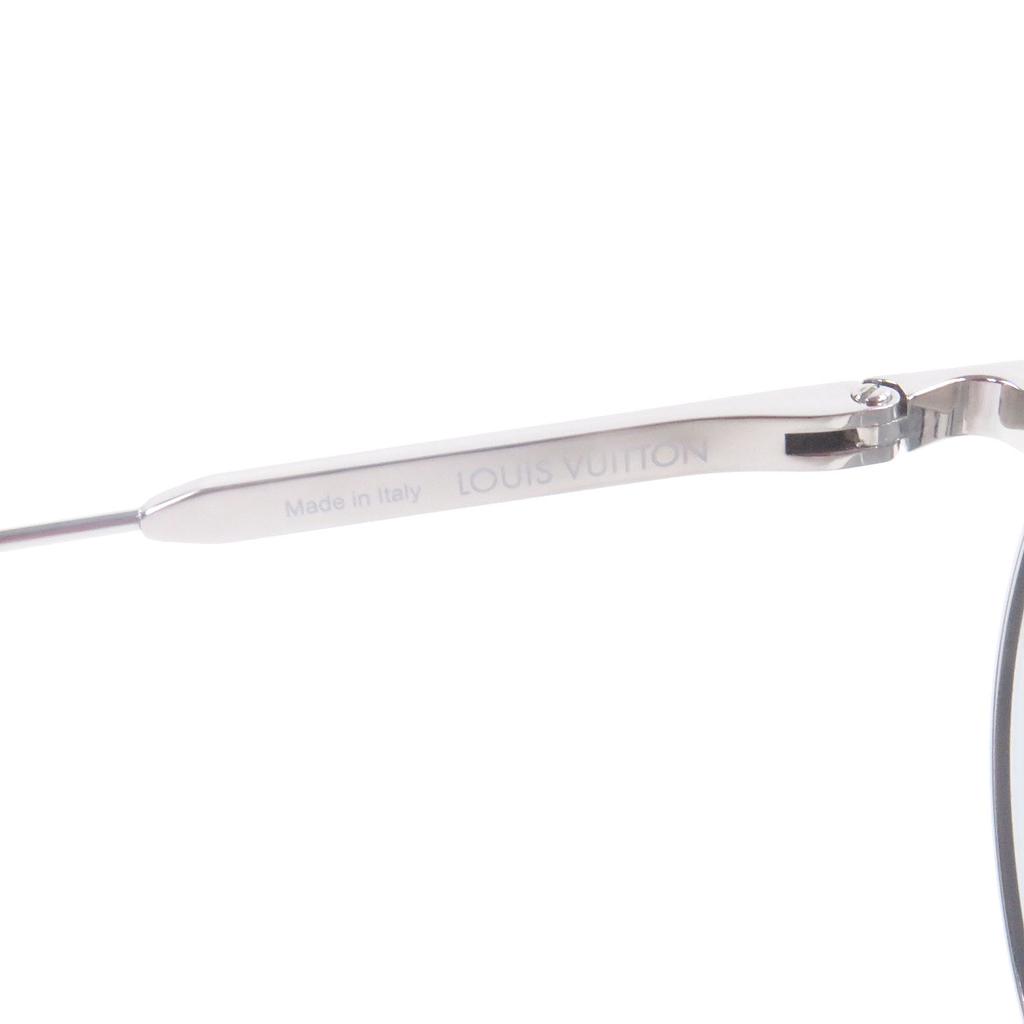 Excellent LOUIS VUITTON sunglasses LV Supervision round Silver Gray Lens Used