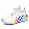Men's Soccer Shoes TF/FG Non-Slip Turf Soccer Cleats Trend Design Shoes Comfortable High Top Sneaker High Quality Football Boots