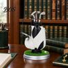 Men Office Decoration Golf Pen Holder Set, Mini Bag Desk Organizer with 3 Putter Club Pens, Novelty Decor for Men, Business Gift