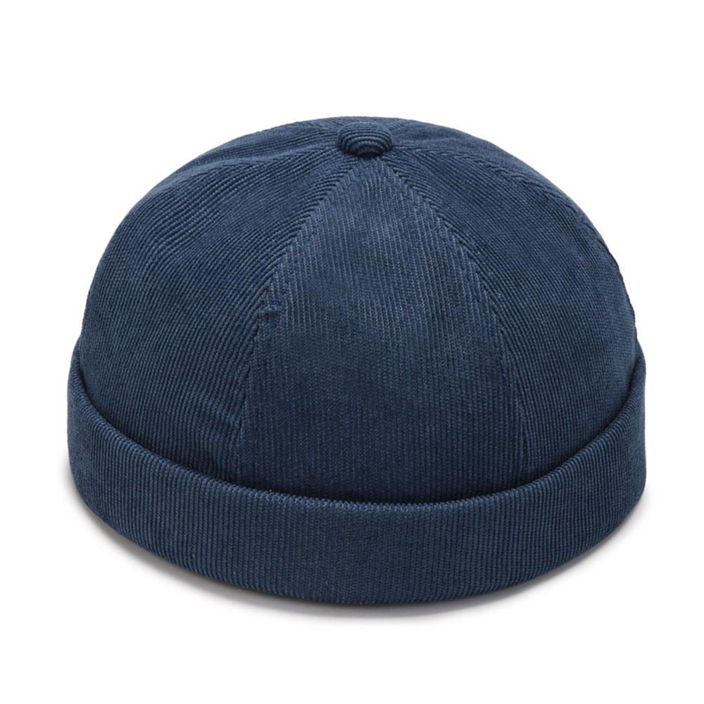 Retro Dome Beanie Hat For Men And Women Brimless Hats Skullcap Docker Adjustable Solid Color Novelty Cotton Caps Men Bonnet