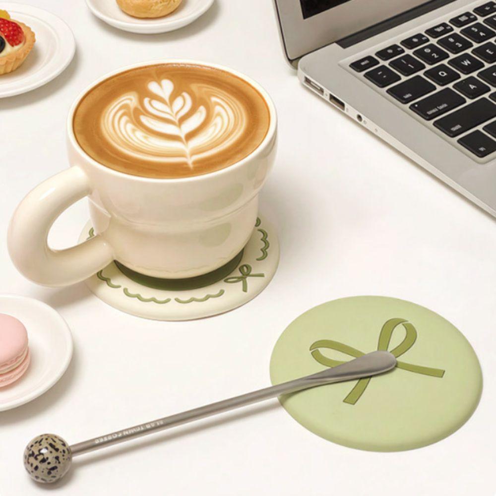 6 Piece Thickened Cup Mat Non-slip Drink Pad Household Macaroon Coaster Set  Office