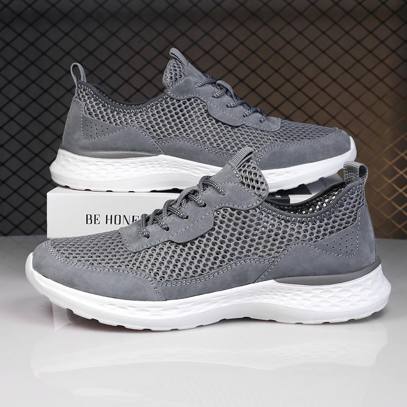 Итальянская брендовая мужская сетчатая обувь на толстой подошве, спортивная обувь для активного отдыха, дышащая, повседневная мужская обувь на шнуровке, бесплатная доставка