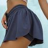 Slimming Sports Gym Anti-Exposure Yoga Shorts Nude Feel Fake Two-Piece Leisure Sports Shorts
