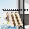 Adjustable Window Frame Drying Rack Wall Mounted Clothes Hanger For Outdoor Bathroom SpaceSaving Aluminum Clothes Organization