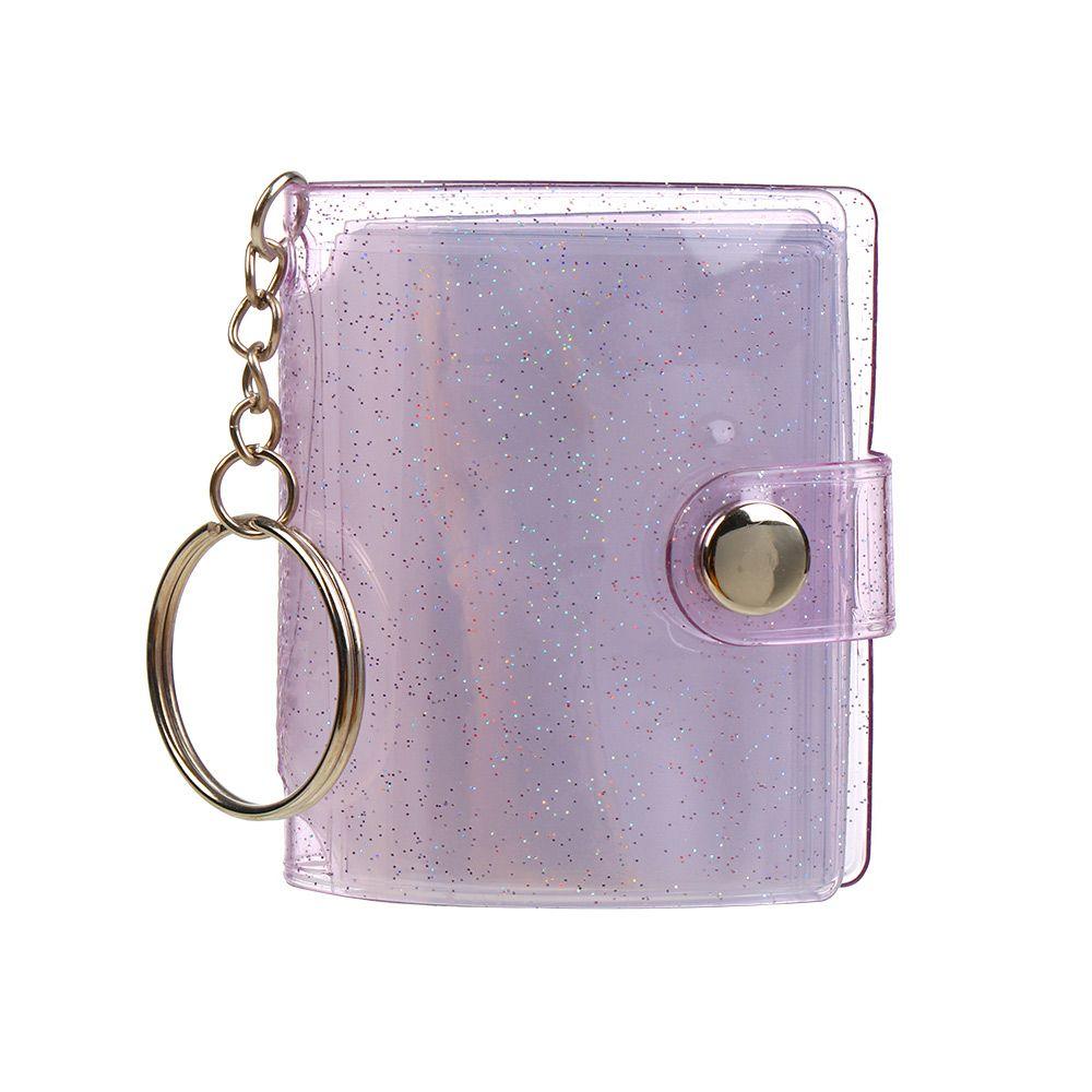 1PC Pockets Jewelry Portable Key Chain Mini Photo Albums 2 Inch Photos Holder For Photos Cards