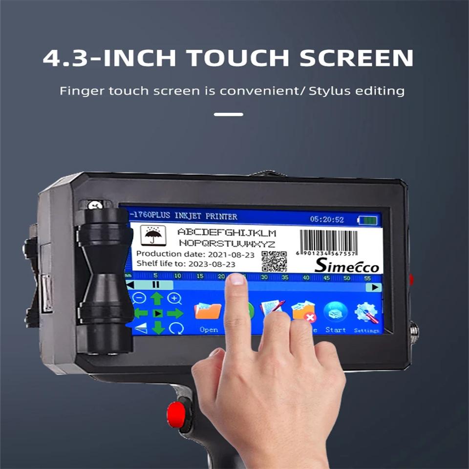 Russian Language System Portable Handheld Inkjet Printer Production Date Barcode Label Coding Machine Batch Number QR Code Constant Fast Drying