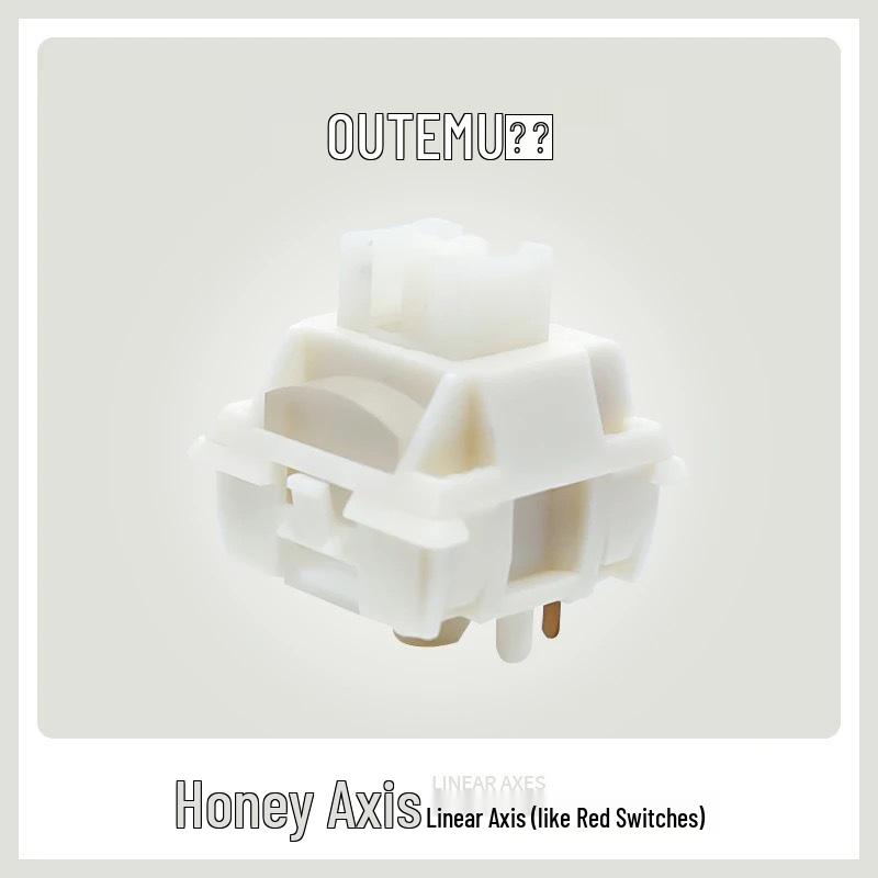 Линейные переключатели для клавиатуры OUTEMU Gaote Hani Banana Green: Большая точка срабатывания, Предварительный ход, Корпус в форме груши.