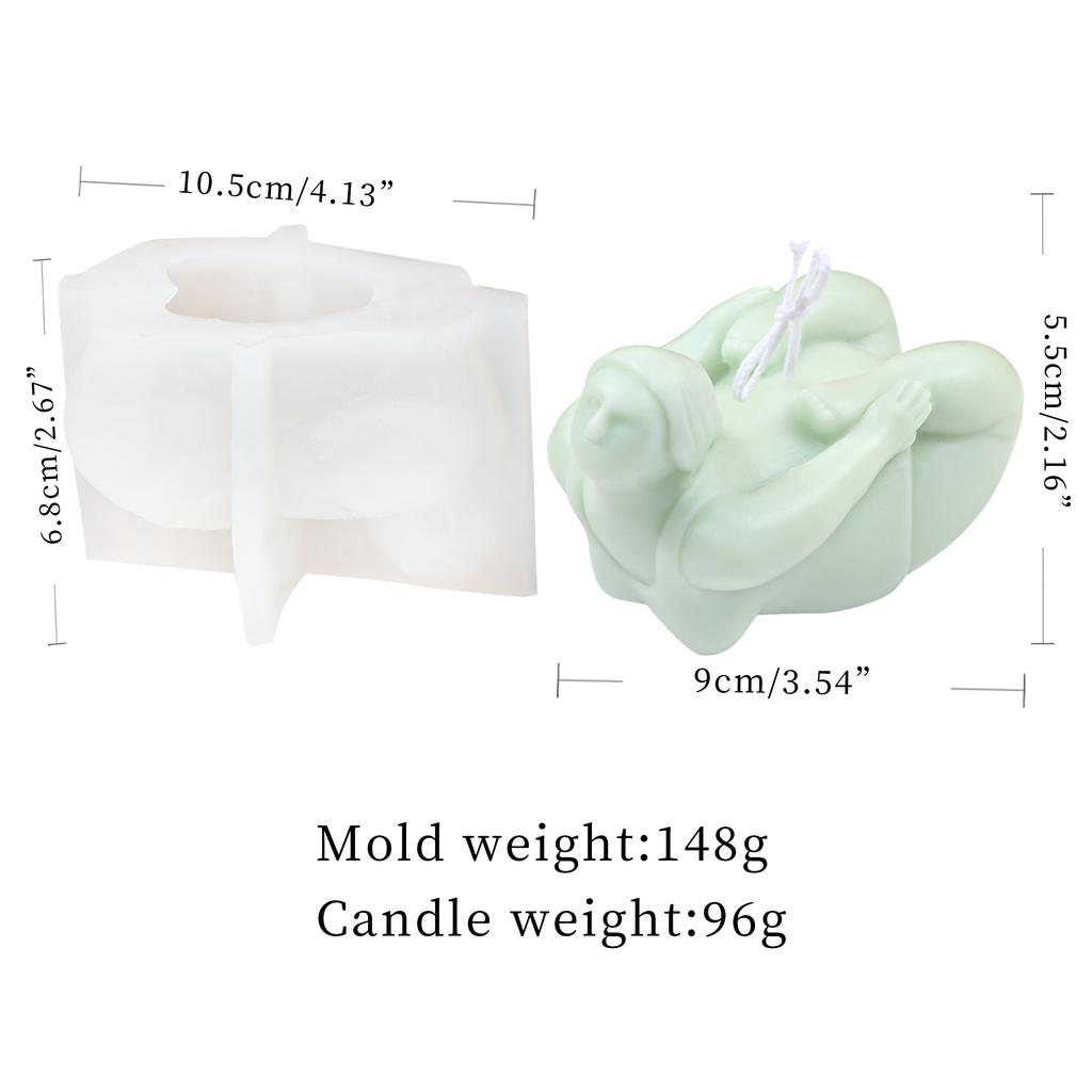 3D Форма женского тела Форма для свечей Поза йоги для мыла ручной работы Эпоксидная смола полимерная глина DIY Ароматизированный гипс Эпоксидная смола