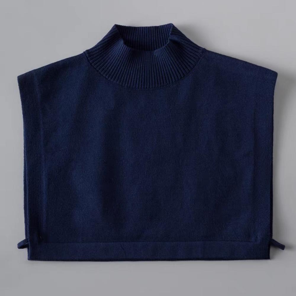 Winter Knitted Fake Collar Detachable Turtleneck Collar for Women Sweater Coat Neck Scarf Warm Woolen Windproof False Collars