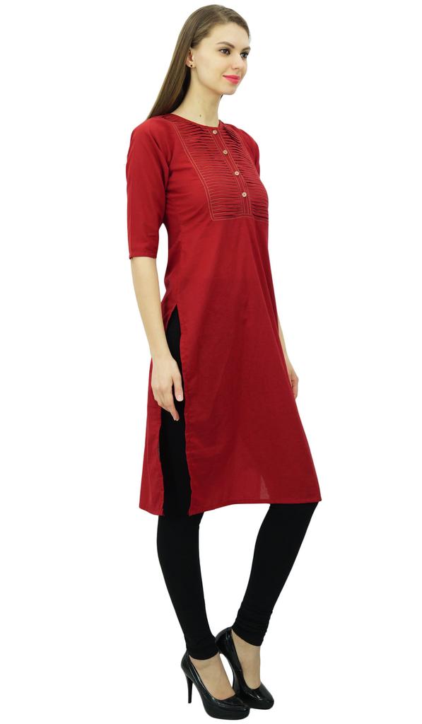 Phagun Cotton Designer Kurta Women Ethnic Top Tunic Indian Dress Straight