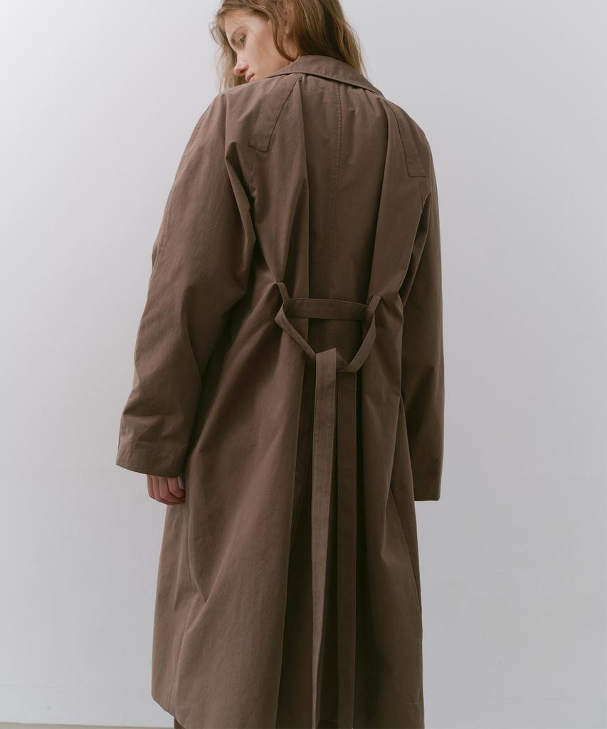 CACELE Panel Front Trench Coat, Mocha