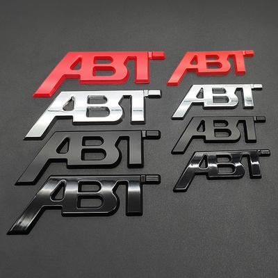 3D Металлический Логотип ABT Наклейка Буквы Логотип Значок На Задний Багажник Автомобиля Для A1 A3 A4 A5 A6 A7 A8 Q3 Q5 Q7 Q8 S4 S5 S6 TT RS6 RS3 Аксессуары