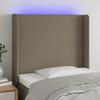 VidaXL LED Headboard Bedroom Furniture Single Bed Accessory Headboard Interior Taupe 3123746
