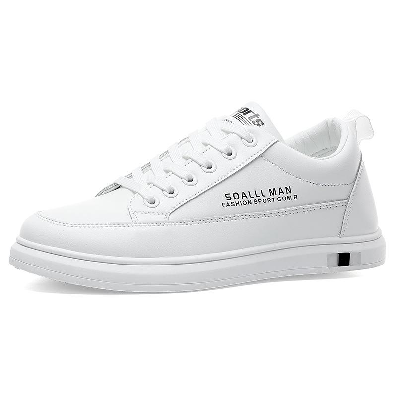 Осенние мужские маленькие белые туфли, сочетающиеся с кедами, мужские туфли, трендовые повседневные туфли, модные одинарные, удобные, дышащие, нескользящие туфли для ходьбы