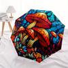 1pc Mushroom Garden Compact Travel Leisure Umbrella, Automatic Folding Lightweight Windproof 8-Bone Reinforced Design, Portable for Backpack