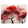 Wallpaper Red Landscape Forest Trees