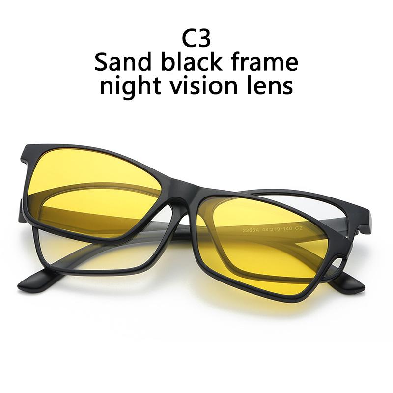 Магнитные накладные солнцезащитные очки Мужские Женские 2 в 1 TR90 Оптические оправы для очков по рецепту Очки