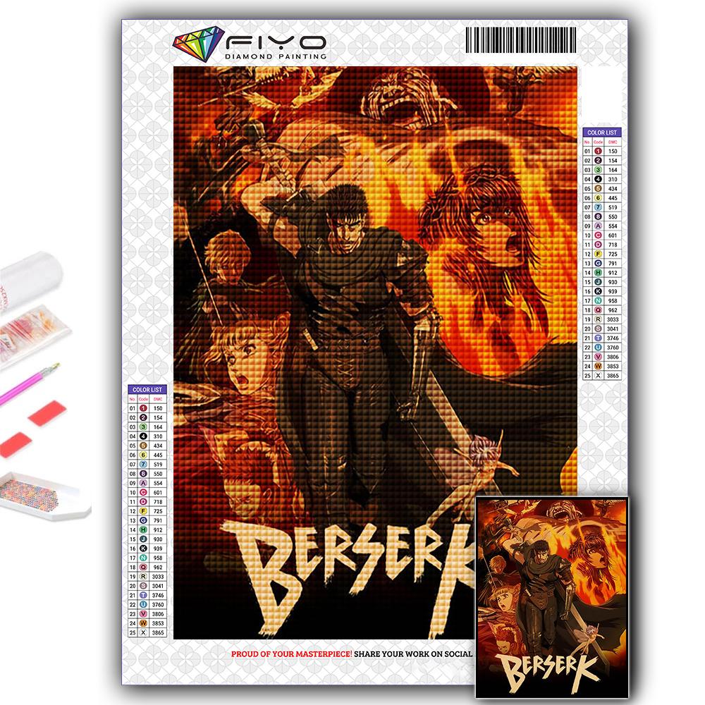 Алмазная картина Аниме Берсерк Алмазная мозаика Ремесло Алмазная вышивка Картина