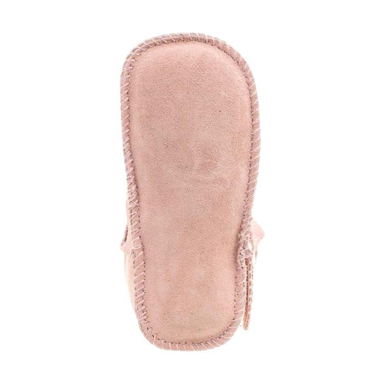 UGG Кожаные ботинки для детей с логотипом, низкие, розовые, Детские ботинки 5202-BPNK