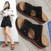 Foreign Trade Women's Shoes Slippers Outer Wear 2025 Summer New Wish Fashion Round Head Comfortable Cool Stepping Line Casual Open Toe