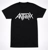 Футболка с угловым логотипом Anthrax Трэш-хэви-метал группа Графическая черная футболка