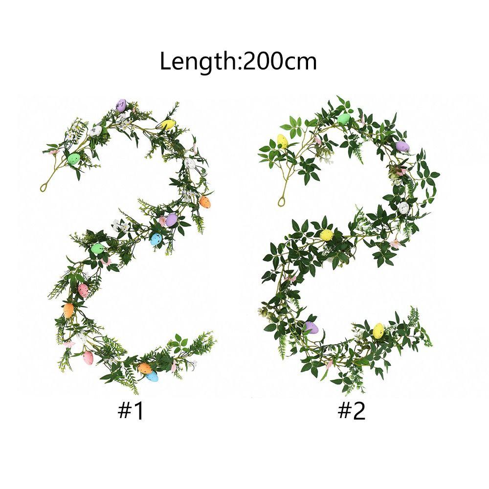 Green Plant Spring Eggs Garland Real Touch Simulation Eggs Pendants Front Door Porch