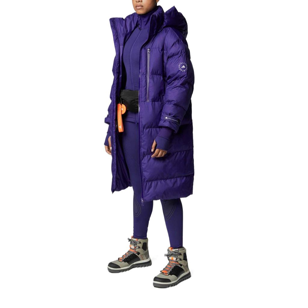 adidas X Stella McCartney Collaboration Удобная теплая куртка с капюшоном и длинными рукавами Женские куртки Фиолетовый FU3607