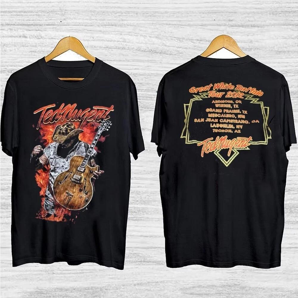 Винтажная футболка Ted Nugent 2 Sides Adios Mofo 2012 Черная S-5XL TU518 Унисекс