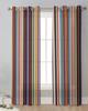 Rainbow Geometric Stripes Tulle Curtains For Living Room Kitchen Decoration Chiffon Window Treatments Voile Sheer Curtain