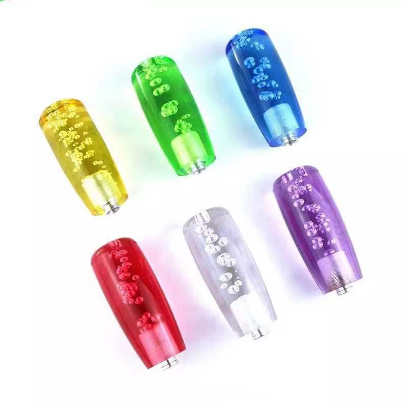 10/15/20CM LED Colorful Transparent Bubble Style Car Gear Stick Shift Shifter Lever Knob DIY Gear Head