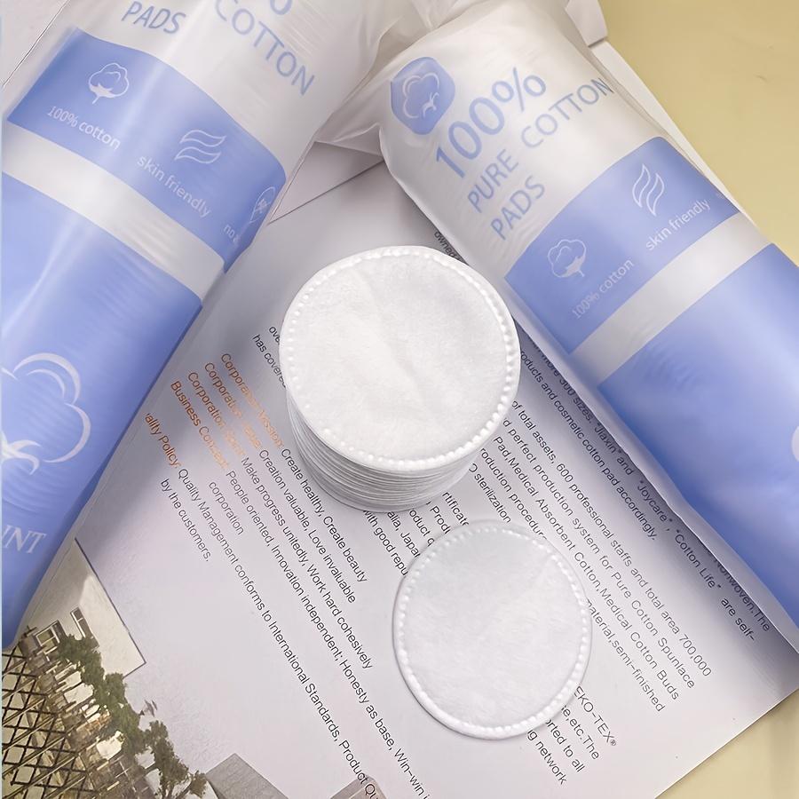 Круглый хлопок для макияжа, три слоя, утолщенный, 100 штук хлопка для снятия макияжа, приятный для кожи хлопок с краями