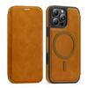 Роскошный кожаный чехол-книжка с отделением для карт для iPhone 16 Pro Max 15 Pro 14 13 12 11 для Magsafe, ударопрочный чехол-бампер с беспроводной зарядкой и магнитным креплением