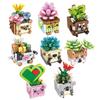 DIY Succulents Series Animal Potted brickheadz Собранные строительные блоки Мелкие частицы Игрушка для девочек Цветочные игрушки для детей Подарки