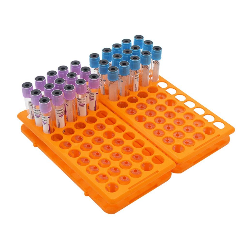 Plastic Test Tube Rack 50-Slot Sampling Tube Rack Centrifuge Tube Rack for 5mL 10mL 15mL Tubes