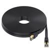 Category 8 Flat Pure Copper 10 Gigabit Network Cable with Shielded RJ45 Connectors CAT8 Flat Patch Cable