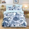 Комплект пододеяльника Ink House Цифровая печать Набор из трех предметов Полиэстер Наволочка Пододеяльник