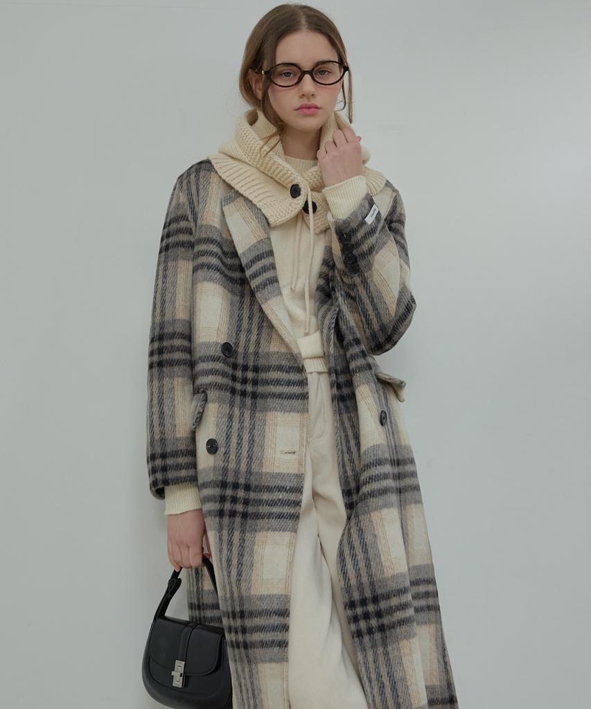 SLOWLOLLI An Check Handmade Coat - Check