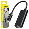 Адаптер Awei Cl-121 Lightning-Lightning/Jack 3.5 2в1 Черный/Black