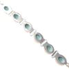 Камень Небесно-голубой Топаз Серебро 925 пробы Женские украшения Ручной работы Браслет 8" RB-4-12