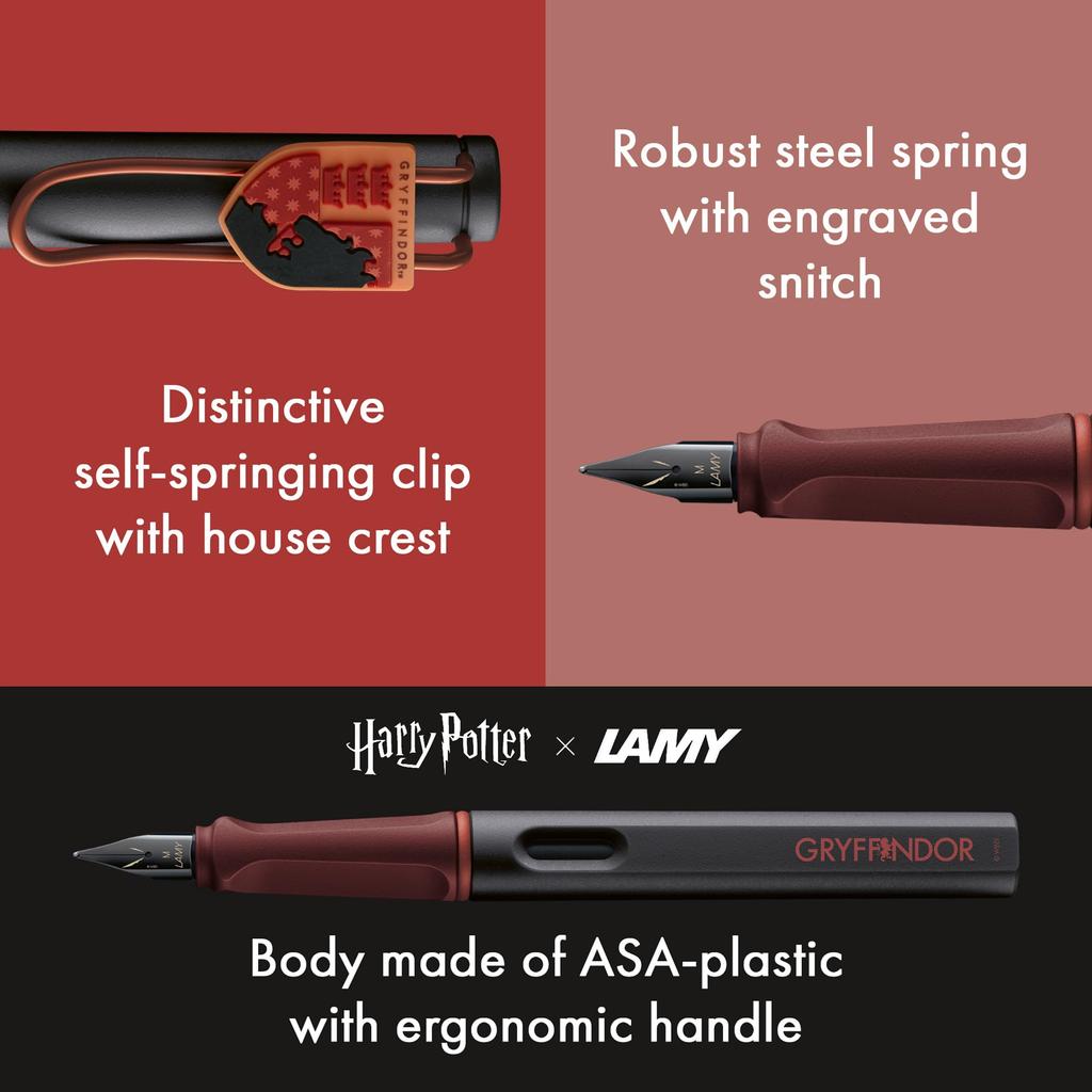 Fountain Pen LAMY Extra Fine Nib Gryffindor Edition T10 Blue Ink Cartridge Right Handed