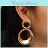 Metal Earrings Elegant With Geometric Shape And Gold Finish For Women Gift