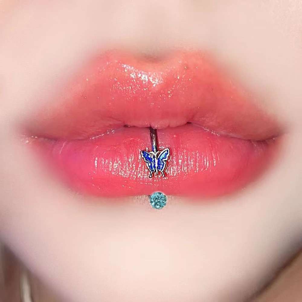 Паук Женщины Пиченые Губы Серьги-гвоздики Для Девочек Хрящ Серьги-гвоздики Украшения Для Тела Корейский Стиль Губное Кольцо