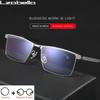 Men's Half Frame Ultralight Square Progressive Prescription Eyeglasses UV400 Blue Light Blocking Myopia Optical Glasses T2119