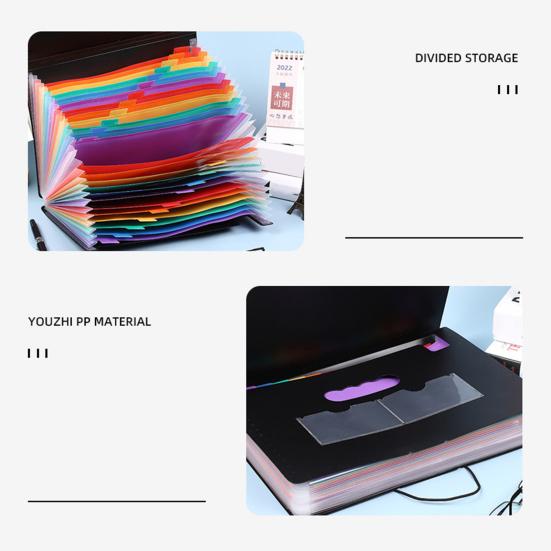 Органайзер для файлов-гармошек с 12/24/36 карманами, расширяющаяся папка для файлов формата А4, органайзер для бумажных документов и квитанций для классной комнаты, домашнего офиса