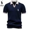 Ralph Lauren 2026 Лето Новый Мужской Повседневный Контрастный Поло-рубашка с Вышивкой Мужская Шерстяная Рубашка с Коротким Рукавом