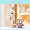 Bow Tied Adorable Dessert Bear Plush Keychain Cookie Themed Stuffed Toy Keyring