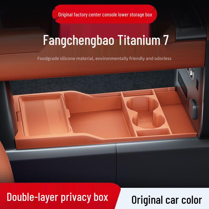Equation Leopard Titanium 7 Консоль центральная Силиконовый ящик для хранения - Новый автомобильный аксессуар для хранения в подлокотнике
